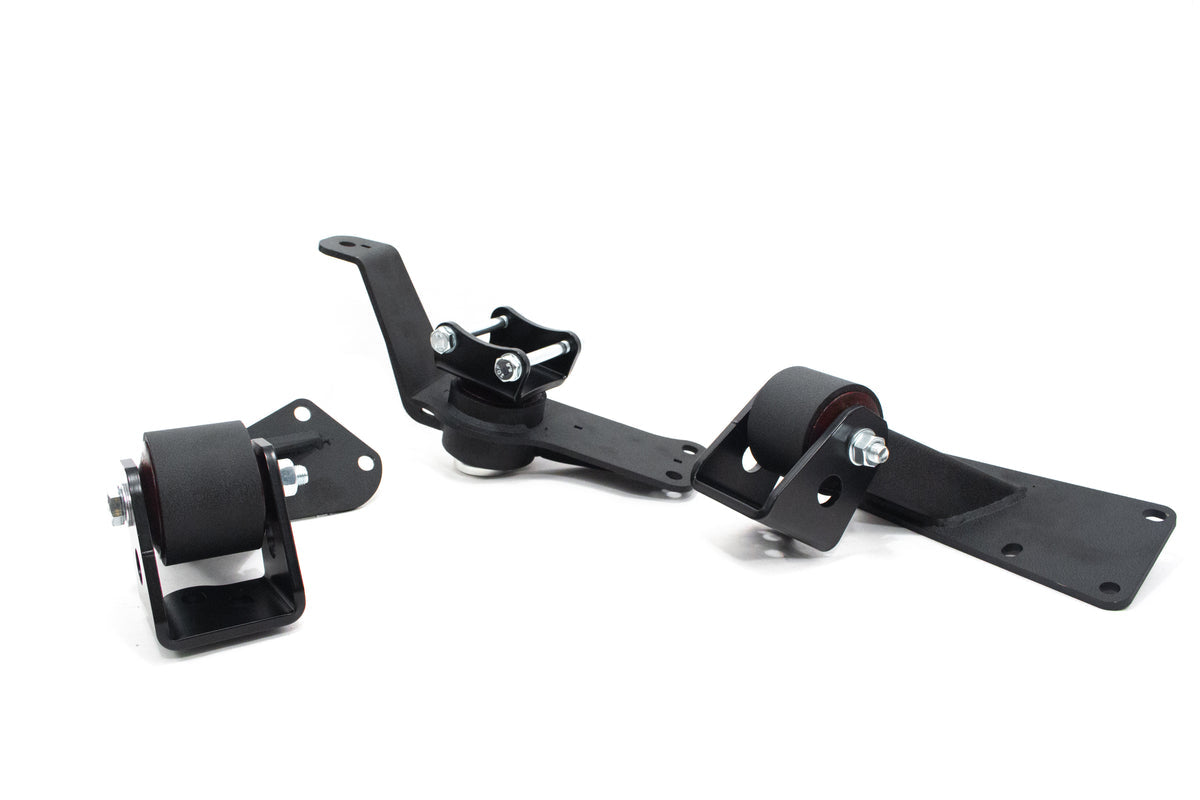 Innovative 00-09 S2000 Convestion Mount Kit (J-Series/Manual) Black Steel Mounts 95A Bushings