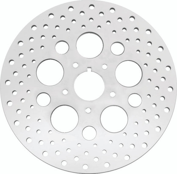 Bikers Choice 84-99 Big Twin & XL 11.5 Inch Front Drilled Stainless Rotor Replaces H-D 44136-84