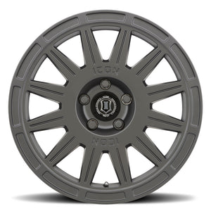 ICON Ricochet 17x8 5x4.5 38mm Offset 6in BS Satin Black Wheel