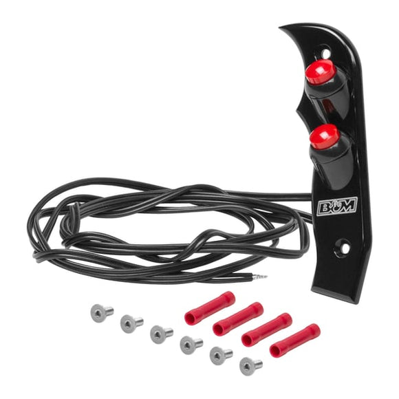 B&M MAGNUM GRIP PLATE W/ 2 BUTTONS. LEFT. BL