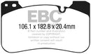 EBC 2018+ BMW M5 4.4TT (F90) Yellowstuff Front Brake Pads-2