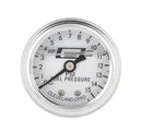 Mr. Gasket Fuel Pressure Gauge - 0-15 PSI - 1/2 Inch Diameter - Liquid Filled-1