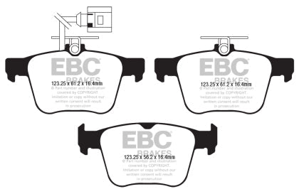 EBC 2018+ Audi TT RS Quattro 2.5L Turbo Bluestuff Rear Brake Pads - 0