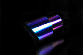 Weapon R Universal Black Exhaust Tips 3in Slant 2.5in Inlet/3in Outlet Neo-Titanium