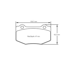 PAGID U-8208 Yellow Racing Pad - RS29 Compound