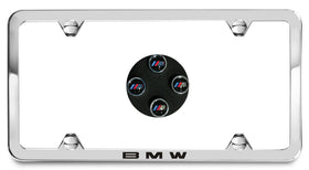 BMW Laser Slimline Kit with BMW M Logo Valve Stem Caps - Polished Stainless