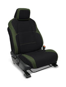 PRP 2024 Toyota Tacoma Front Seat Covers - Black and Olive Green (Pair)-1