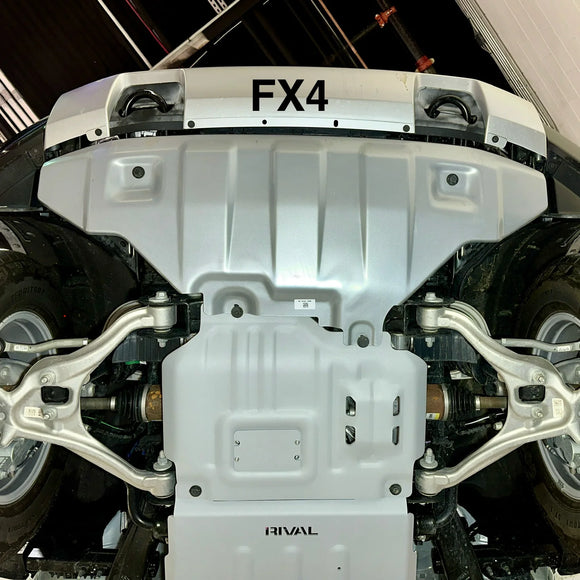 RIVAL Aluminum Engine Skid Plate 2024-2025 Ford Ranger including Raptor | 2021-2025 Ford Bronco 2Door 4Door