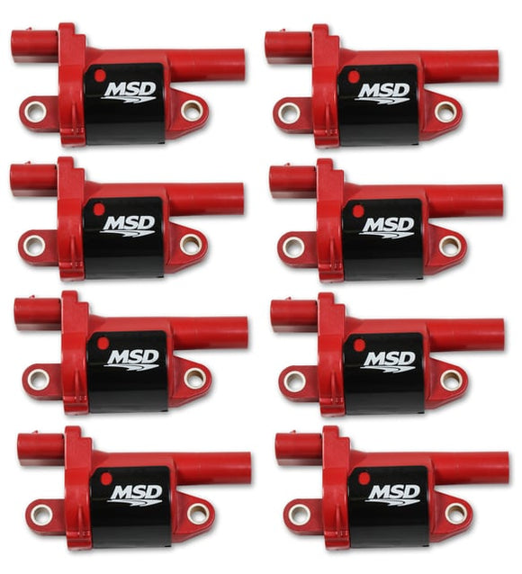 RACEPAK Coils. Red. Round. 2014 & up GM V8. 8-pk
