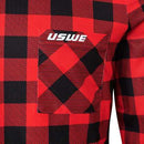 USWE Flannel Long Sleeve Lightweight Off-Road Jersey Flame Red - Large-4