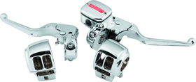 Bikers Choice 96-07 FLT Chrome Handlebar Control Kit W/O Switches 11/16 Bore