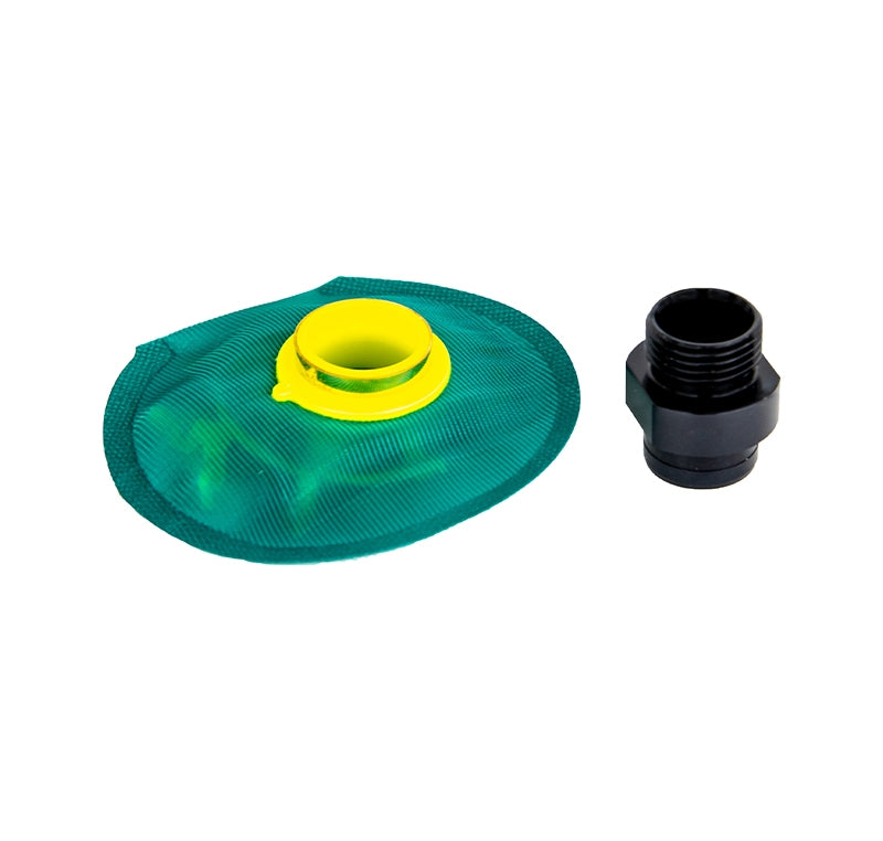 Fuelab In-Tank Fuel Sock Kit 65 Micron Nylon Mesh w/-8AN Adaptor Fitting for 484xx Series Pumps