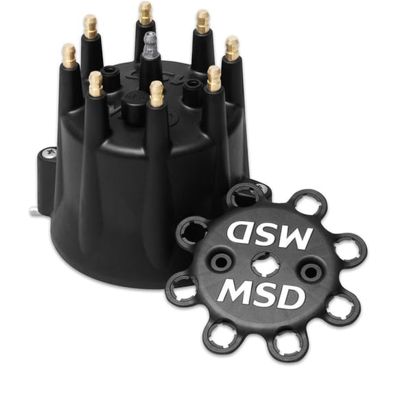 RACEPAK Distributor Cap. MSD Style. Black Chevy V8. HEI. Retainer