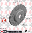 BMW Disc Brake Rotor - Zimmermann Formula F 34206797600-3