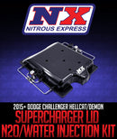 NITROUS EXPRESS SUPERCHARGER LID NITROUS/WATER INJECTION KIT: 2015+ DODGE CHALLENGER HELLCAT/DEMON-2