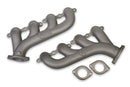 HOOKER BLACKHEART LS SWAP EXHAUST MANIFOLDS - CAST IRON GRAY CERAMIC FINISH-1