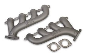 HOOKER BLACKHEART LS SWAP EXHAUST MANIFOLDS - CAST IRON GRAY CERAMIC FINISH