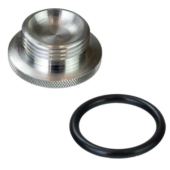 FILLER CAP, 1 1/4-12 THREAD, ALUMINUM, KNURLED - 0