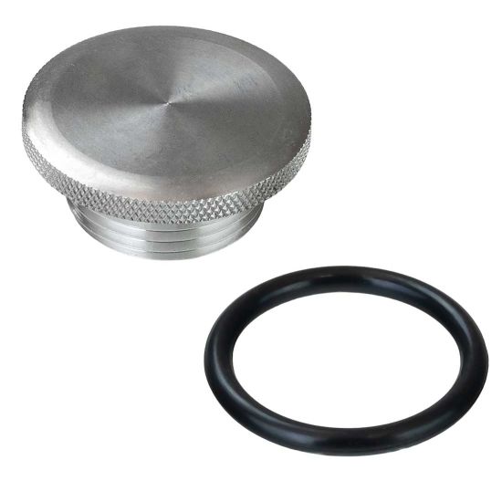 FILLER CAP, 1 1/4-12 THREAD, ALUMINUM, KNURLED