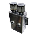 Moroso Breather Tank/Catch Can -16An Female Inlet - Forward Facing - Two Breathers - Aluminum-2