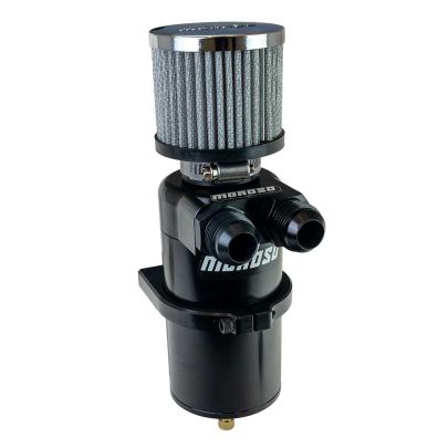 BREATHER TANK, CATCH CAN, DUAL INLET, 12 AN MALE