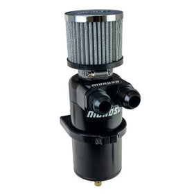 BREATHER TANK, CATCH CAN, DUAL INLET, 12 AN MALE