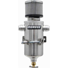 Moroso Breather Tank/Catch Can - Two -12An Male Fittings - Aluminum