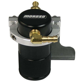 Moroso 10-15 Chevrolet Camaro SS (w/Edelbrock S.C.) Air/Oil Separator Catch Can - Billet Alum -Black