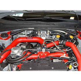 Moroso 04-07 Subaru STi (w/Front Mount Intercooler) Air/Oil Separator Catch Can - Billet Alum -Black - 0