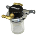 Moroso Universal Air/Oil Separator Catch Can - Small Body w/o Drain - Billet Alum - Blk/Clear Bottom-1