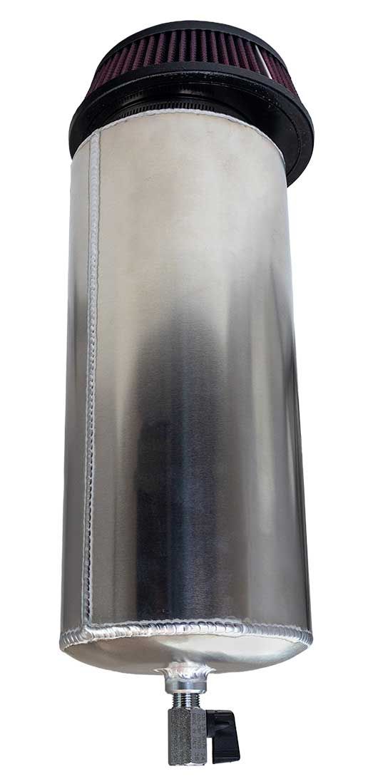 TANK, BREATHER, CATCH CAN, 6IN DIA, SINGLE -16AN INLET, UNIVERSAL