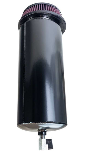 TANK, BREATHER, CATCH CAN, 6IN DIA, SINGLE -16AN INLET, UNIVERSAL, BLACK POWDER COAT - 0