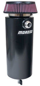 TANK, BREATHER, CATCH CAN, 6IN DIA, SINGLE -16AN INLET, UNIVERSAL, BLACK POWDER COAT-1