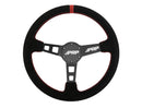 PRP Deep Dish Suede Steering Wheel - Red-1
