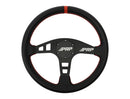 PRP Flat Leather Steering Wheel - Red-1