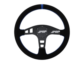PRP Flat Suede Steering Wheel - Blue