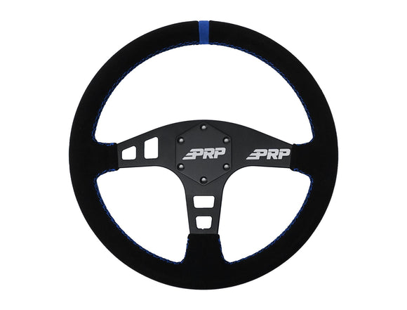 PRP Flat Suede Steering Wheel - Blue