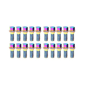 Wheel Mate Mevius Lug Bolt Set of 20 - Neon Chrome 14x1.25 27mm Cone 60 DEG TAP