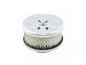 Mr. Gasket Air Cleaner - Deep Dish - 4 Inch x 2 Inch - Chrome