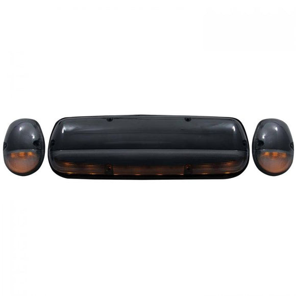 ANZO 2001-2007 Chevrolet Silverado 3500 LED Cab Roof Light Kit Smoke 3pc