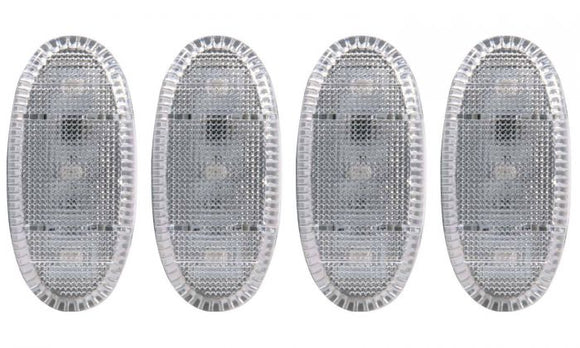 ANZO 2011-2016 Ford F-350 LED Fender Light Kit Clear 2pc Amber / 2pc Red