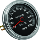 Bikers Choice 91-95 Softail Black Face Speedo With Dome Lens 2240:60 Front Drive Cast Dash Only-1