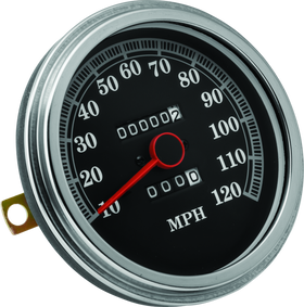 Bikers Choice 91-95 Softail Black Face Speedo With Dome Lens 2240:60 Front Drive Cast Dash Only