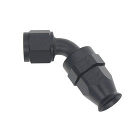 DeatschWerks 8 AN Female Flare Swivel 60-Degree Hose End PTFE - Anodized Matte Black