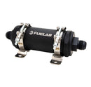 Fuelab PRO Series In-Line Fuel Filter (10gpm) -12AN In/-12AN Out 40 Micron Stainless - Matte Black-1