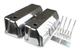 Mr. Gasket Cast Aluminum Tall Valve Covers - Polished Fits 1971-1982 Ford 351C, 351/400M