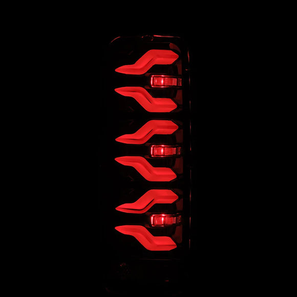 AlphaRex 87-96 Ford Bronco/F-150 Luxx-Series LED Tail Lights - Alpha-Black