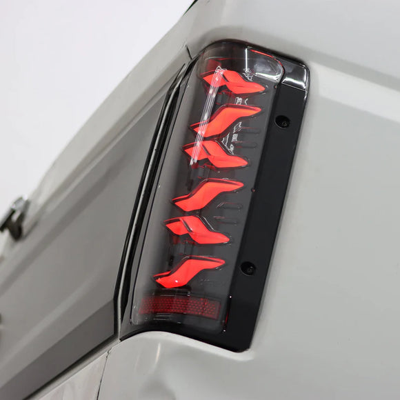 AlphaRex 87-96 Ford Bronco/F-150 Luxx-Series LED Tail Lights - Alpha-Black