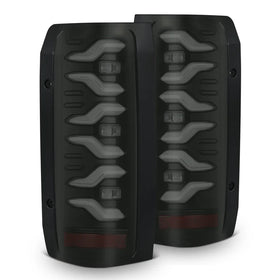 AlphaRex 87-96 Ford Bronco/F-150 Luxx-Series LED Tail Lights - Black