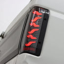 AlphaRex 87-96 Ford Bronco/F-150 Luxx-Series LED Tail Lights - Black Red-3